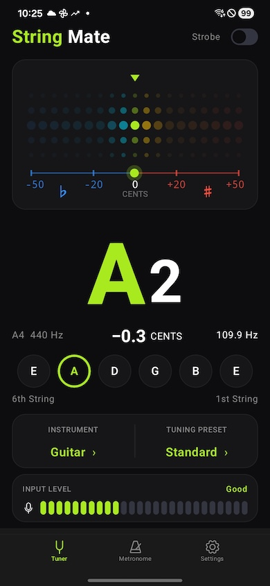 Dot matrix tuner (Android)