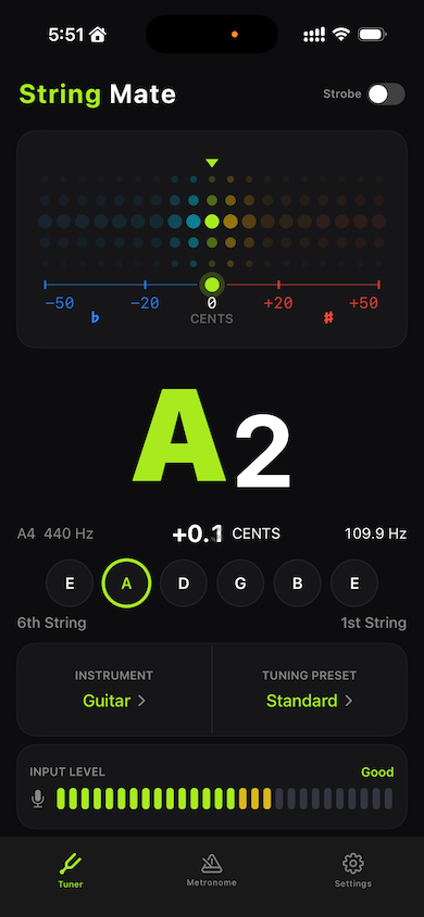 Dot matrix tuner (iPhone)
